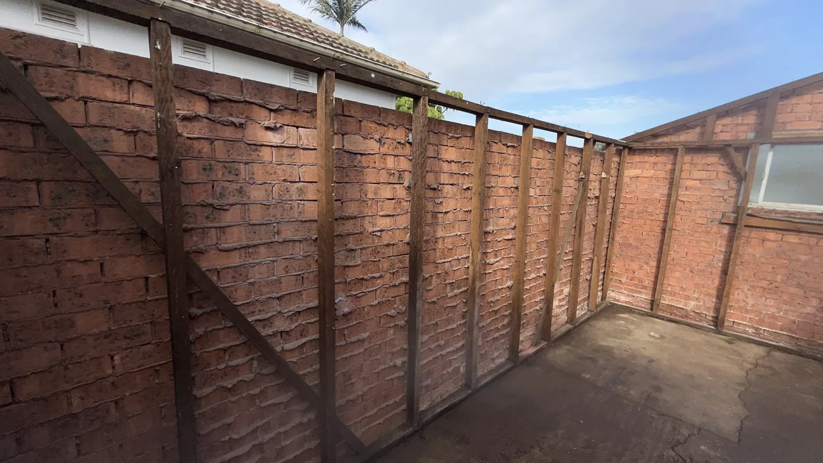 Exterior wall removal project